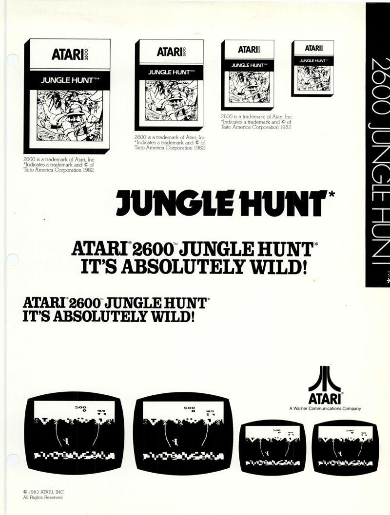 Dealer Ad Template - Jungle Hunt · 1983