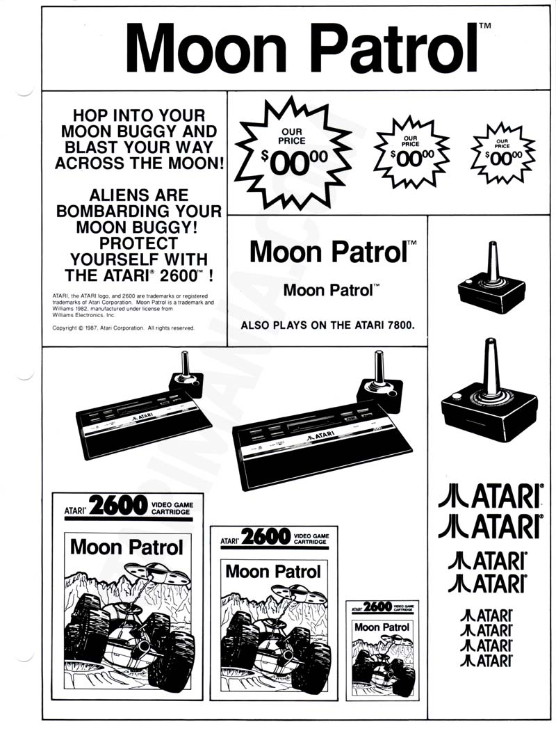Dealer Ad Template - Moon Patrol · 1987