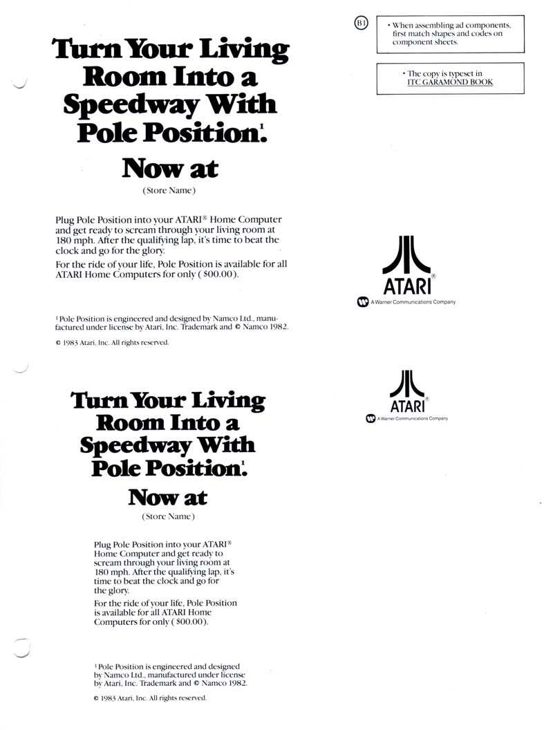 Dealer Ad Template - Pole Position · page 2/2 · 1983