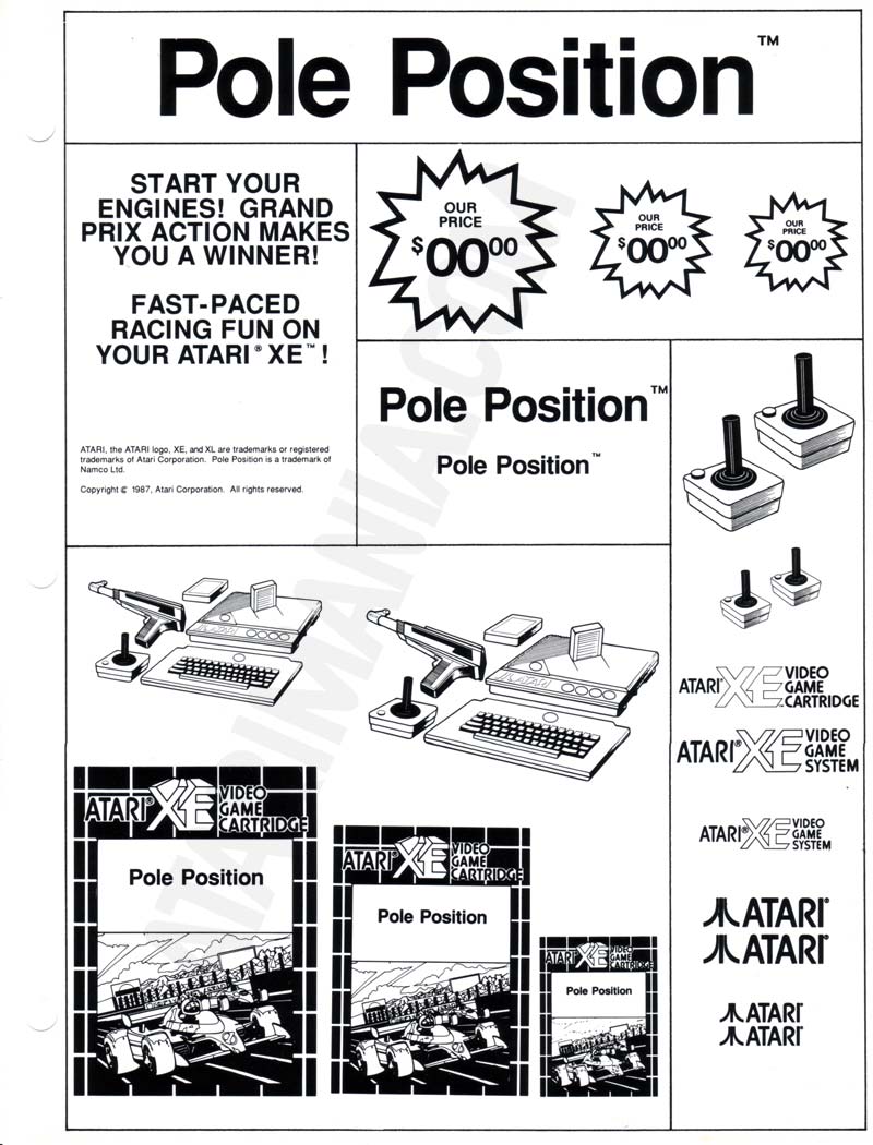 Dealer Ad Template - Pole Position (XE) · 1987