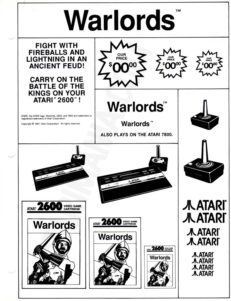 Dealer Ad Template - Warlords · 1982