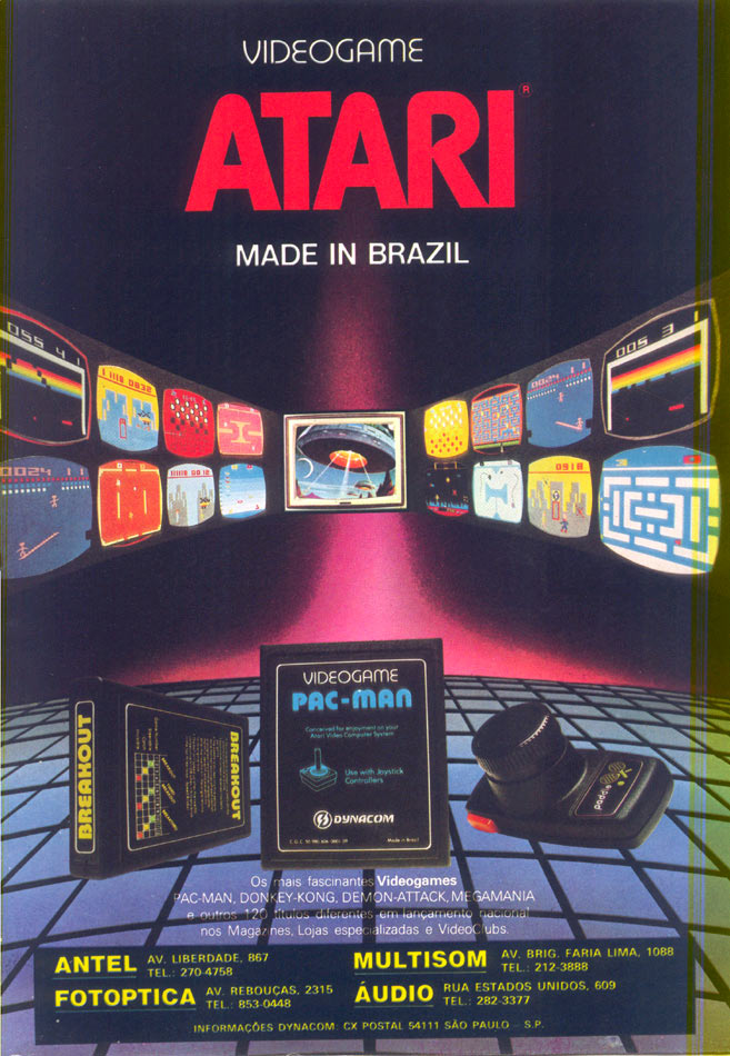 Videogame Atari Made in Brazil.