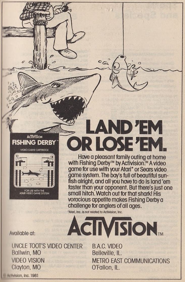 Atari 2600 VCS Fishing Derby : scans, dump, download, screenshots, ads,  videos, catalog, instructions, roms