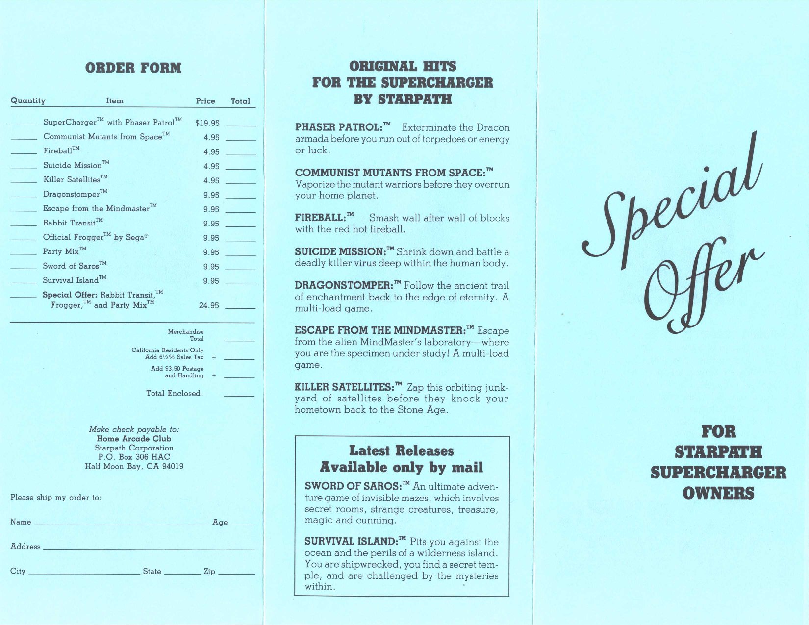 Flyer - Starpath Corporation · page 2/2 · 1983