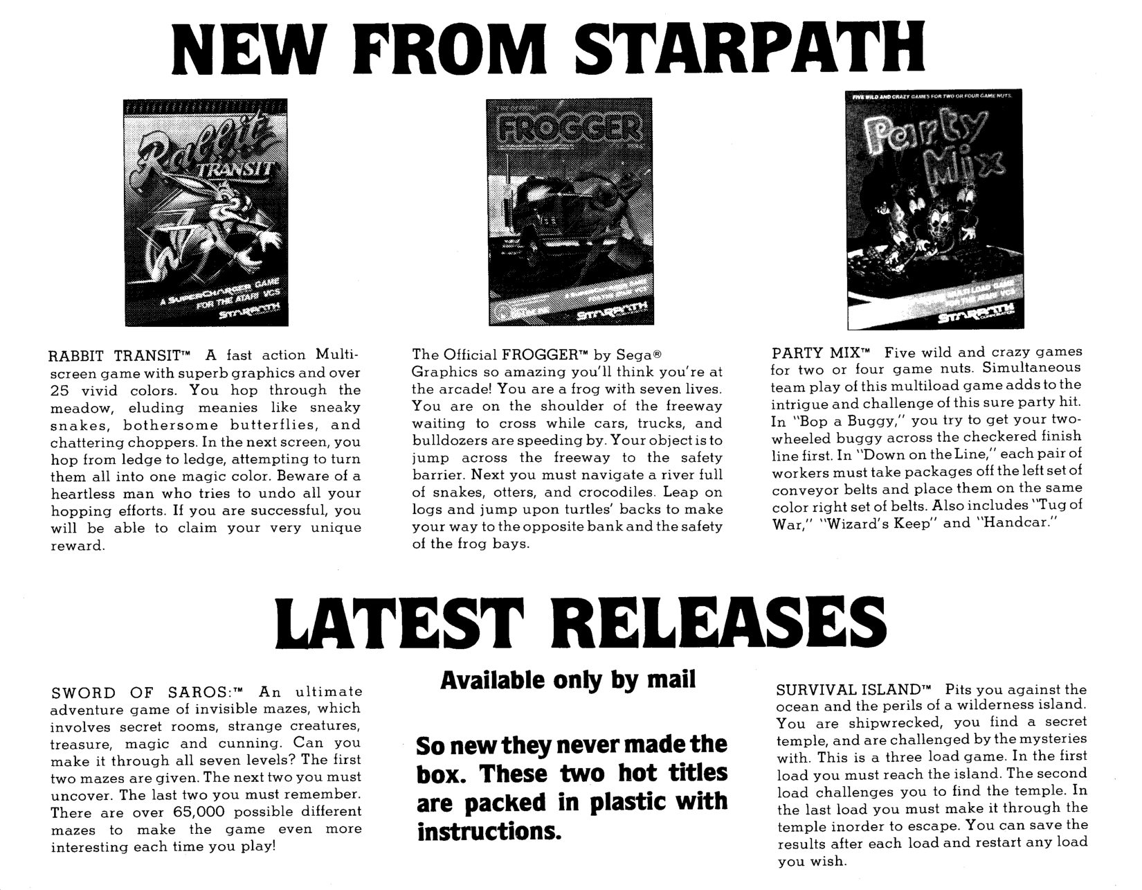 Atari 2600 VCS Fireball Scans Dump Download Screenshots Ads 
