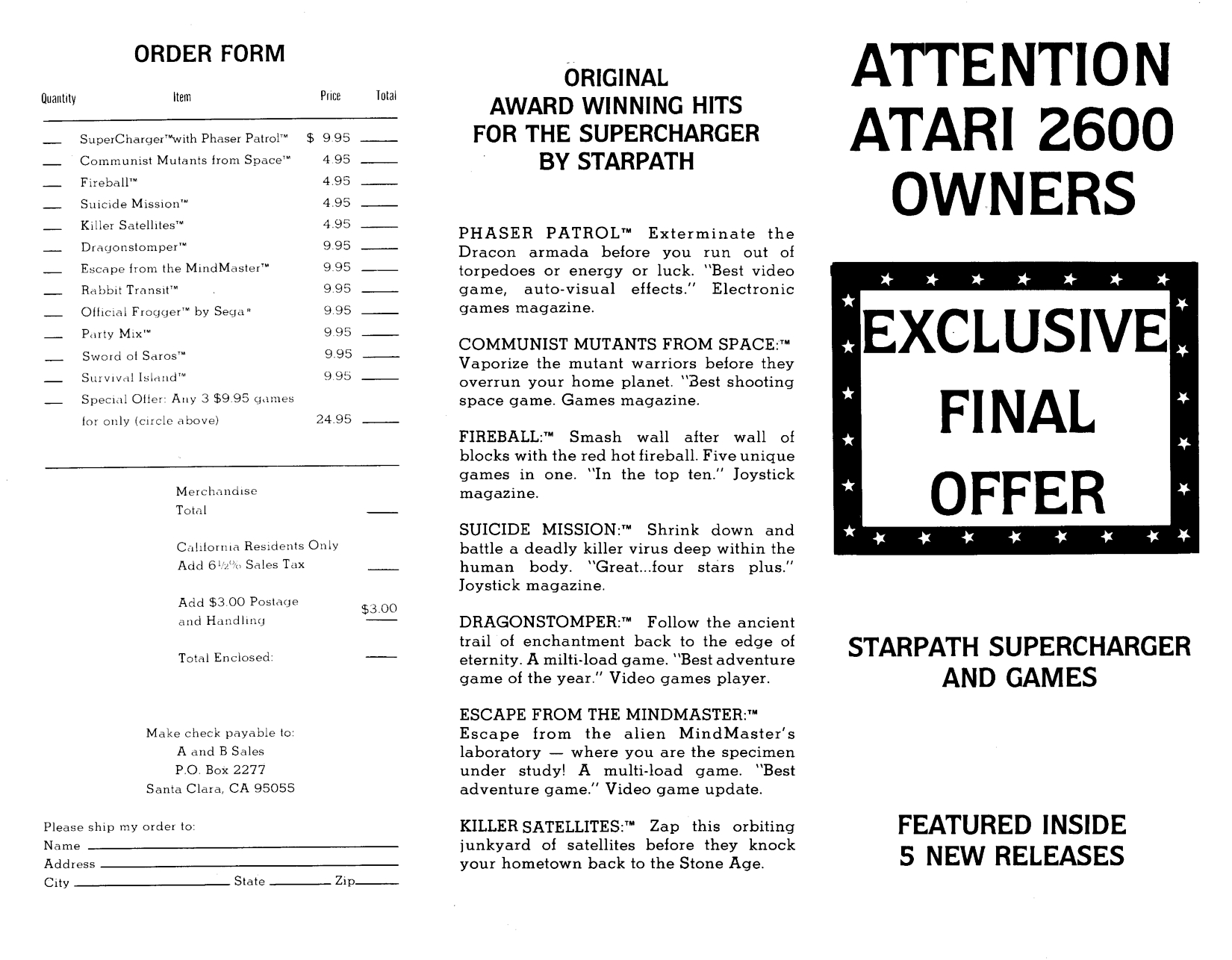 Flyer - Starpath Corporation · page 2/2 · 1983