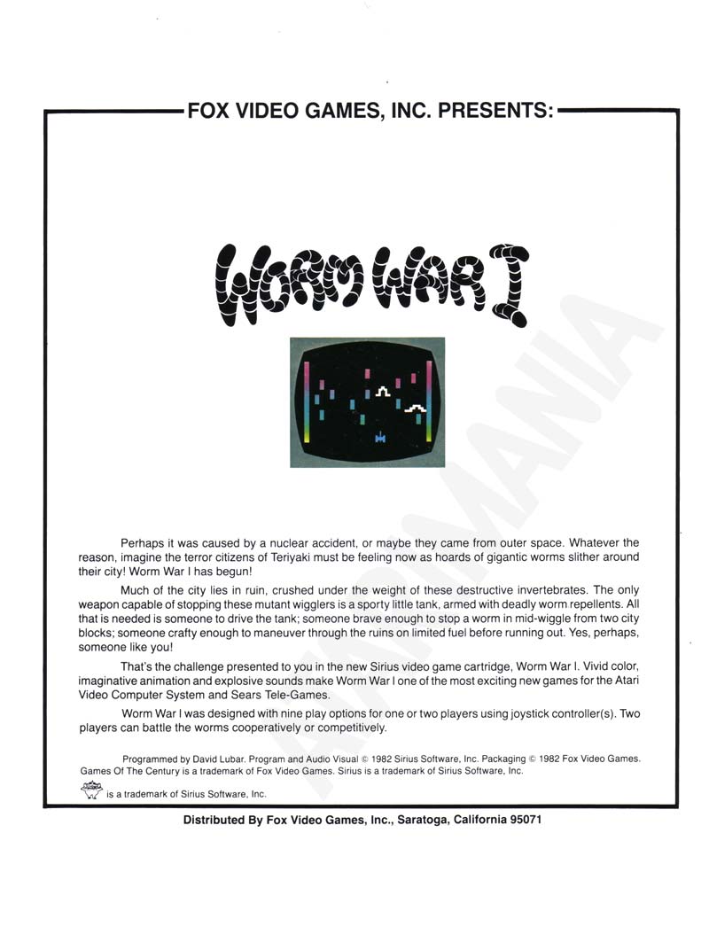 Worm War I · page 2/2 · 1982