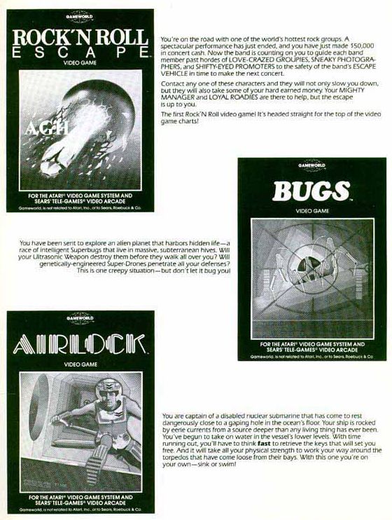 Flyer - Rock 'n' Roll Escape / Bugs / Airlock · 1983