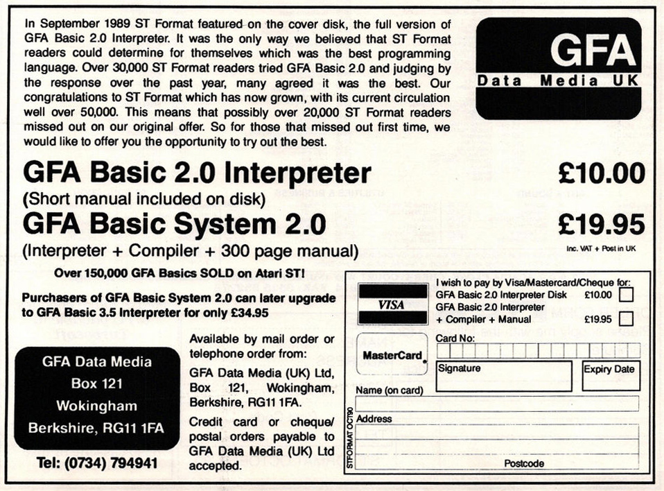 GFA BASIC 2.0 · 1990