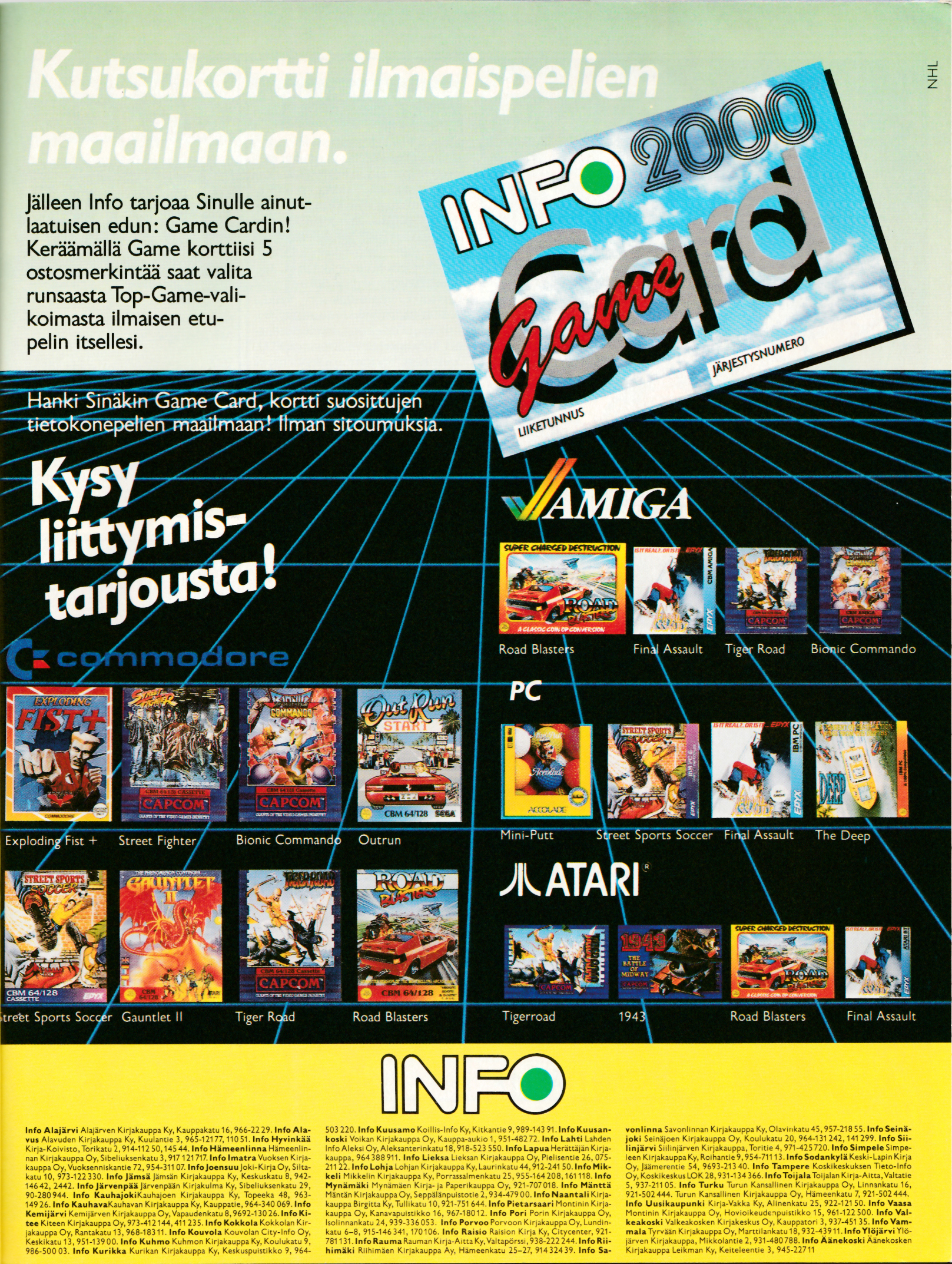 Kutsukortti Ilmaispelien Maailmaan · 1989