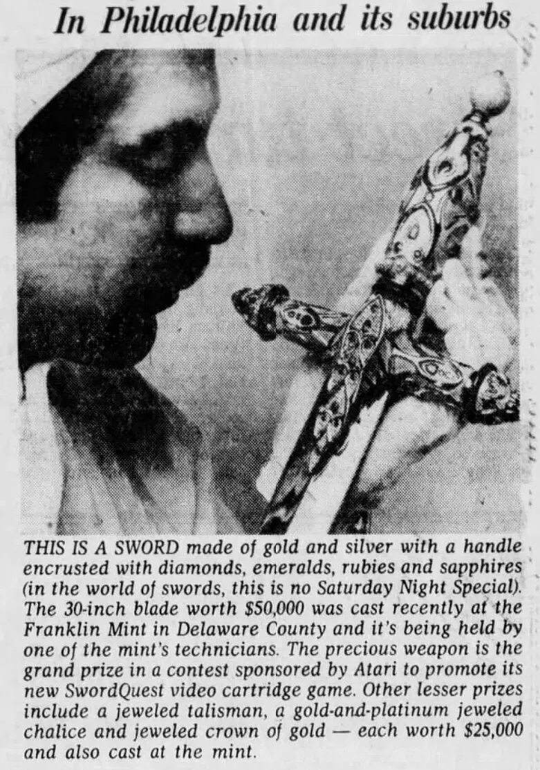 Newspaper Article - SwordQuest (okt 1982) · 1982