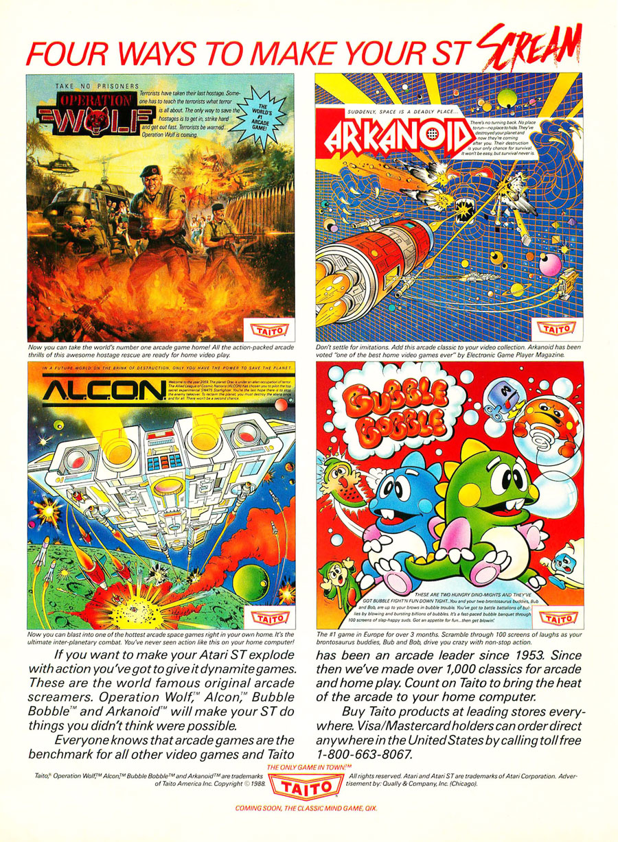 Operation Wolf / Arkanoid / Alcon / Bubble Bobble · 1988