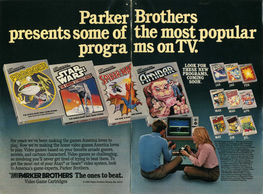 Frogger / Star Wars - The Empire Strikes Back / Spider-Man / Amidar · 1982