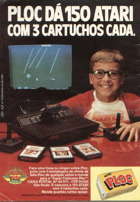 Ploc dá 150 Atari com 3 Cartouchos Cada.