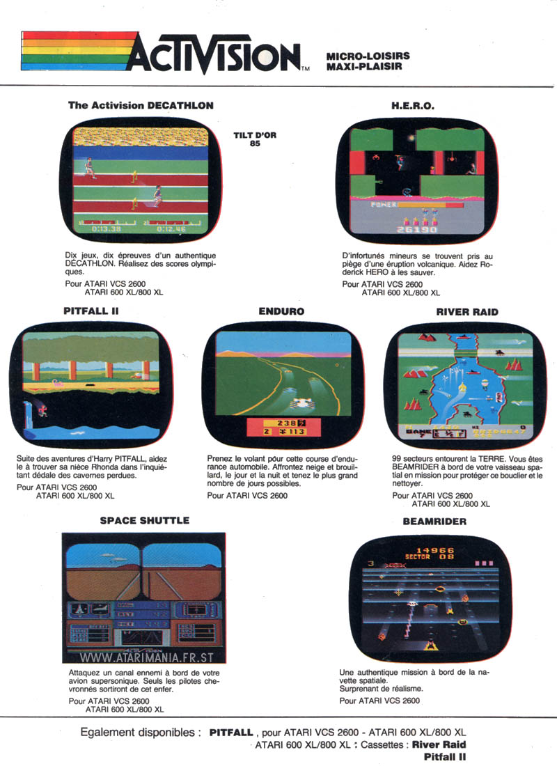 Activision - Micro-Loisirs, Maxi-Plaisir. · 1986