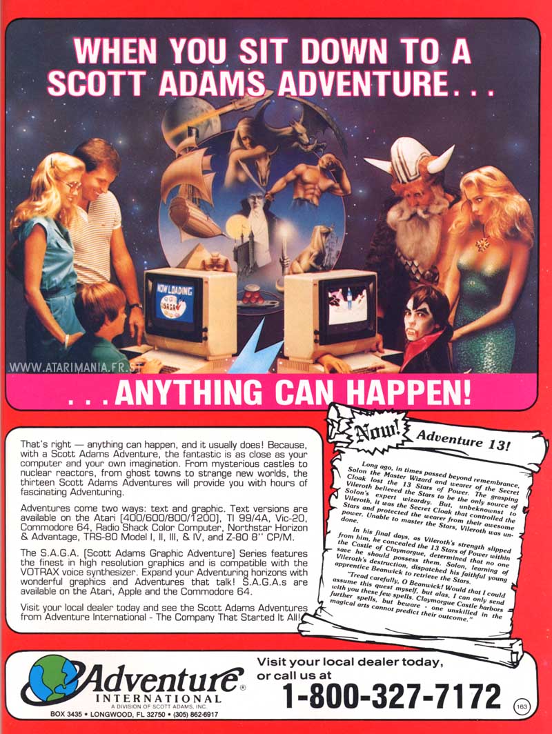 When you sit down to a Scott Adams Adventure... · 1983