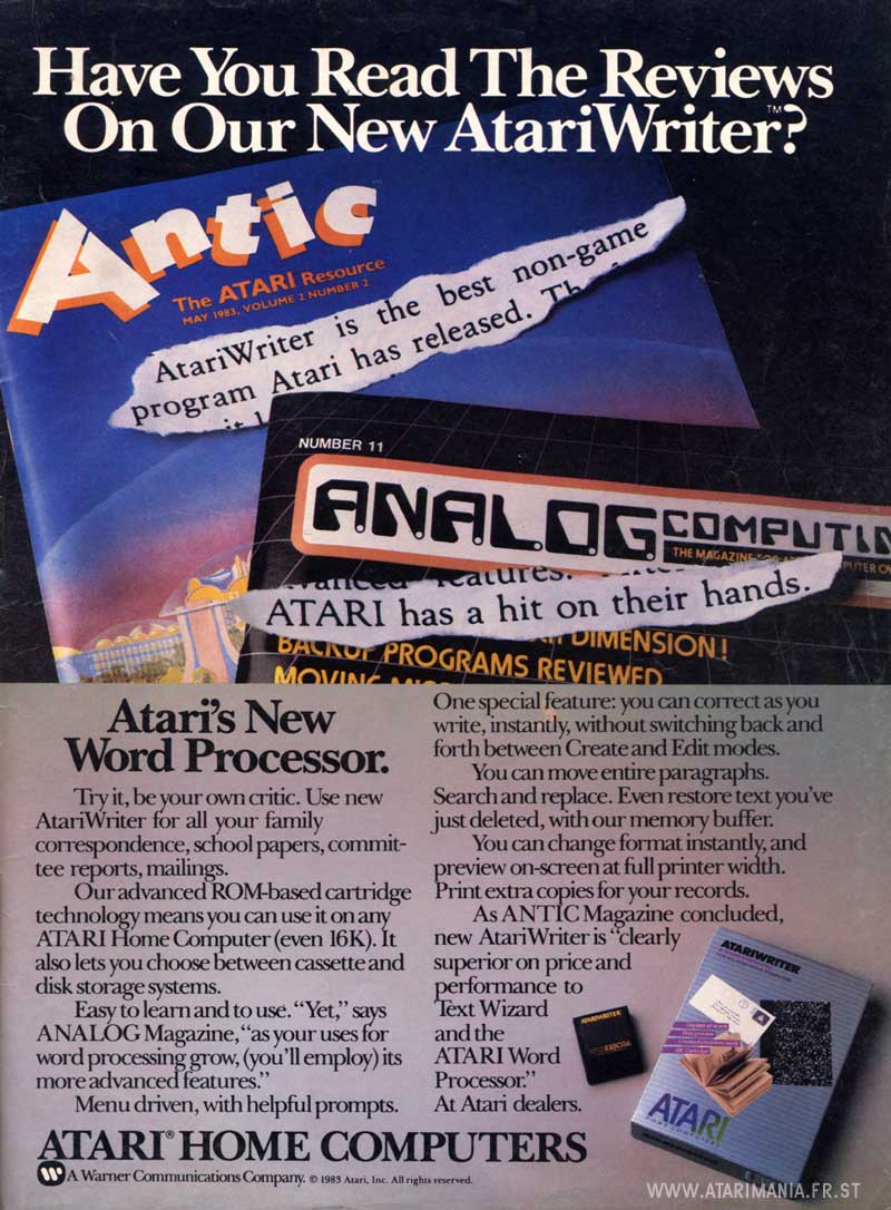 AtariWriter · 1983