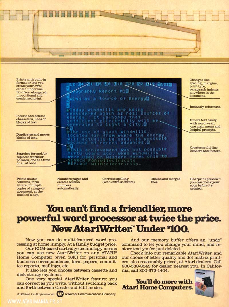 AtariWriter · 1983