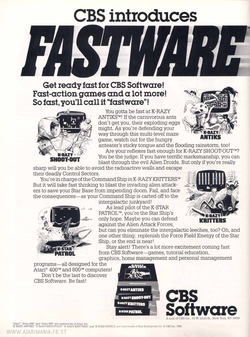 CBS introduces Fastware · 1983