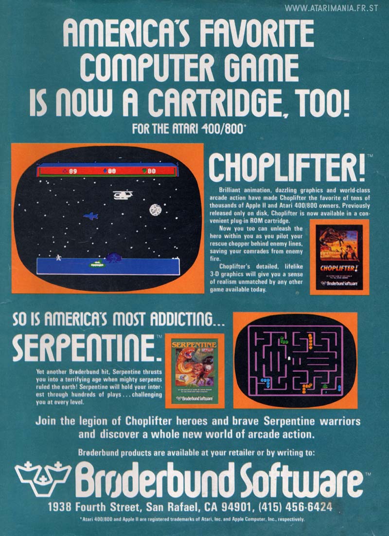 Choplifter! / Serpentine · 1983