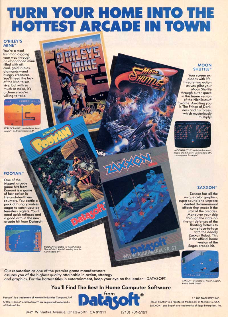 Turn your home into the hottest arcade in town! · 1983