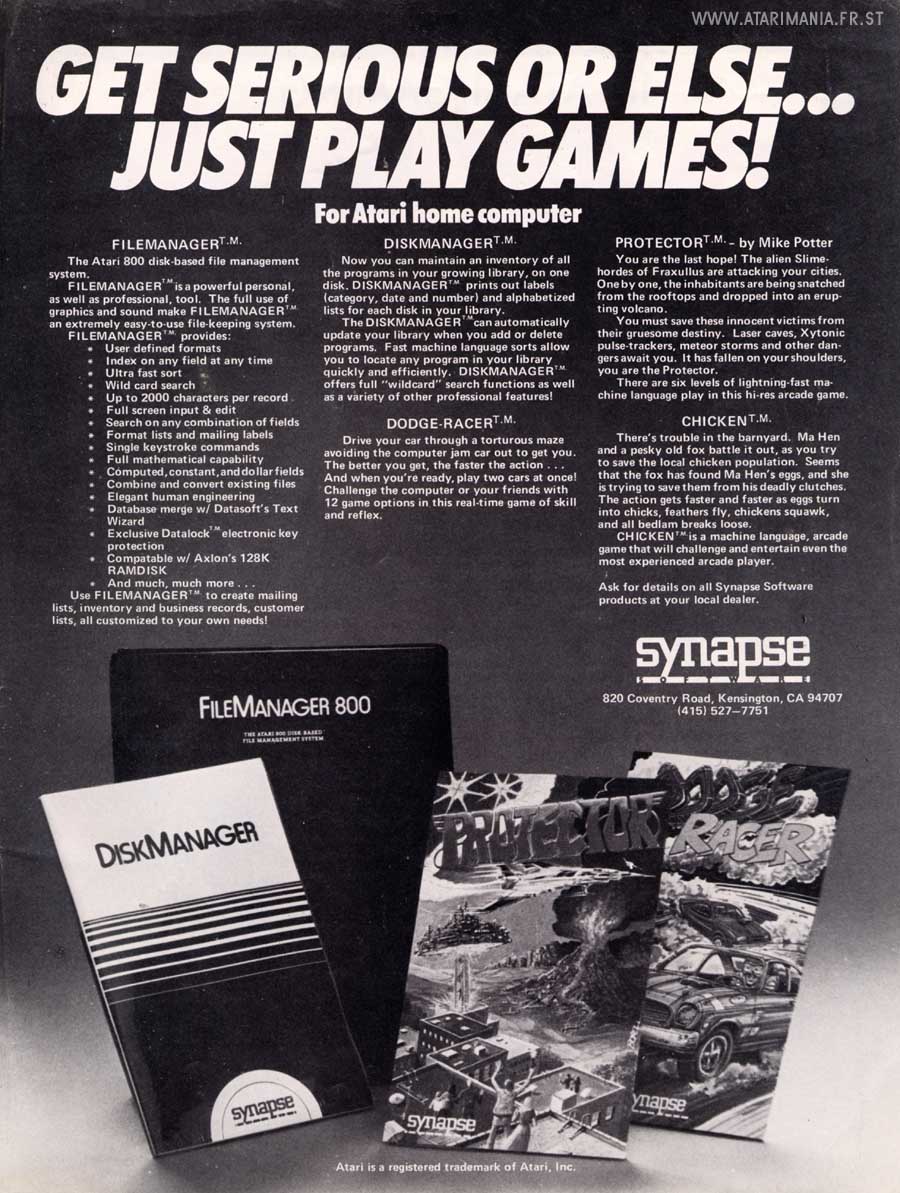 Get serious or else... just play games! · 1982