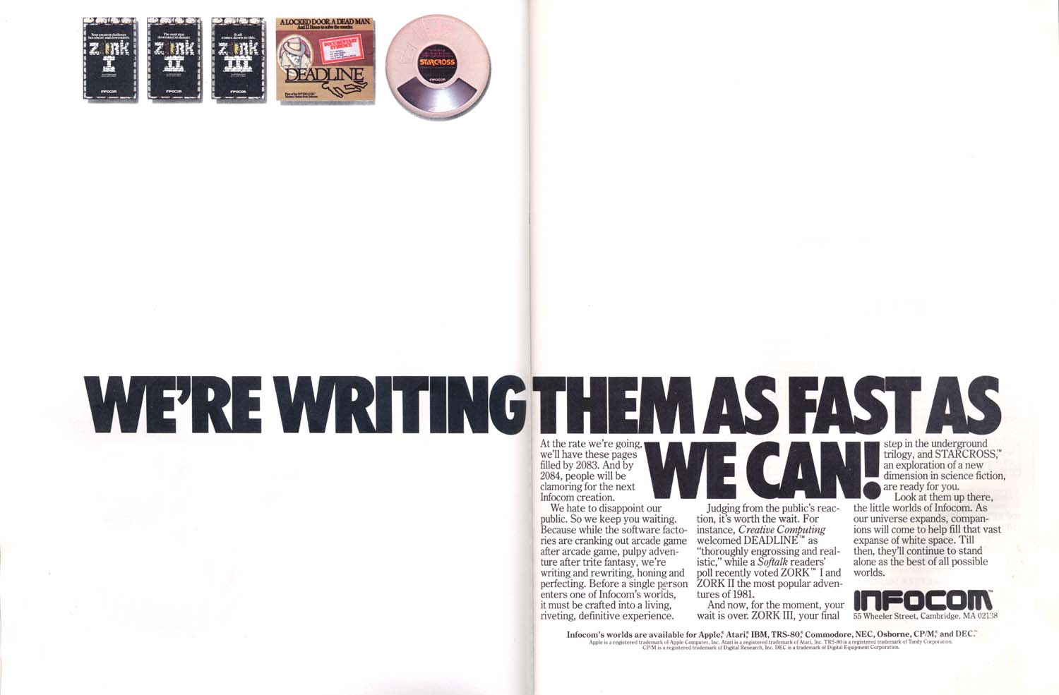 We're writing them as fast as we can! · 1983