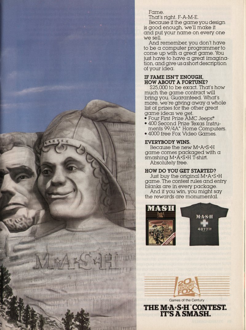 Design the Best New M*A*S*H Video Game... · page 2/2 · 1983