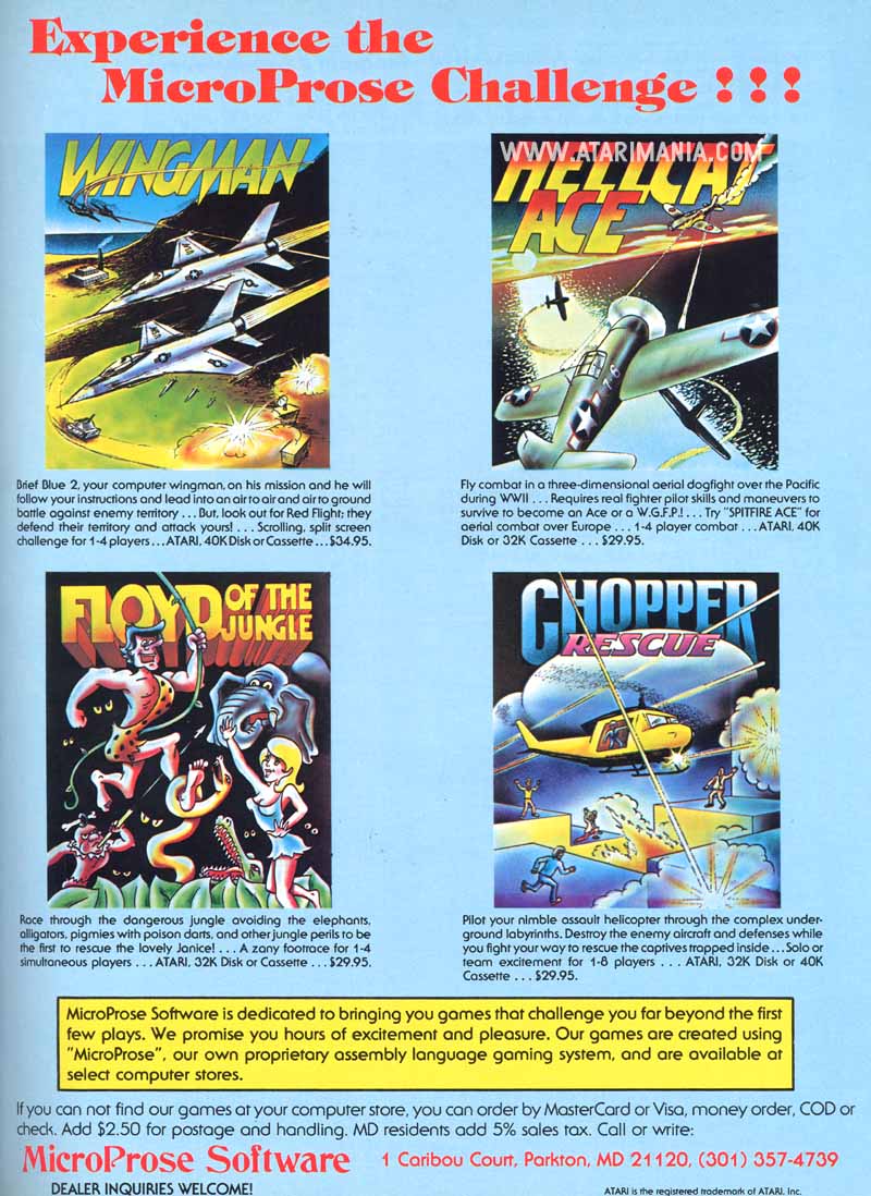 Experience the Microprose Challenge!!! · 1983