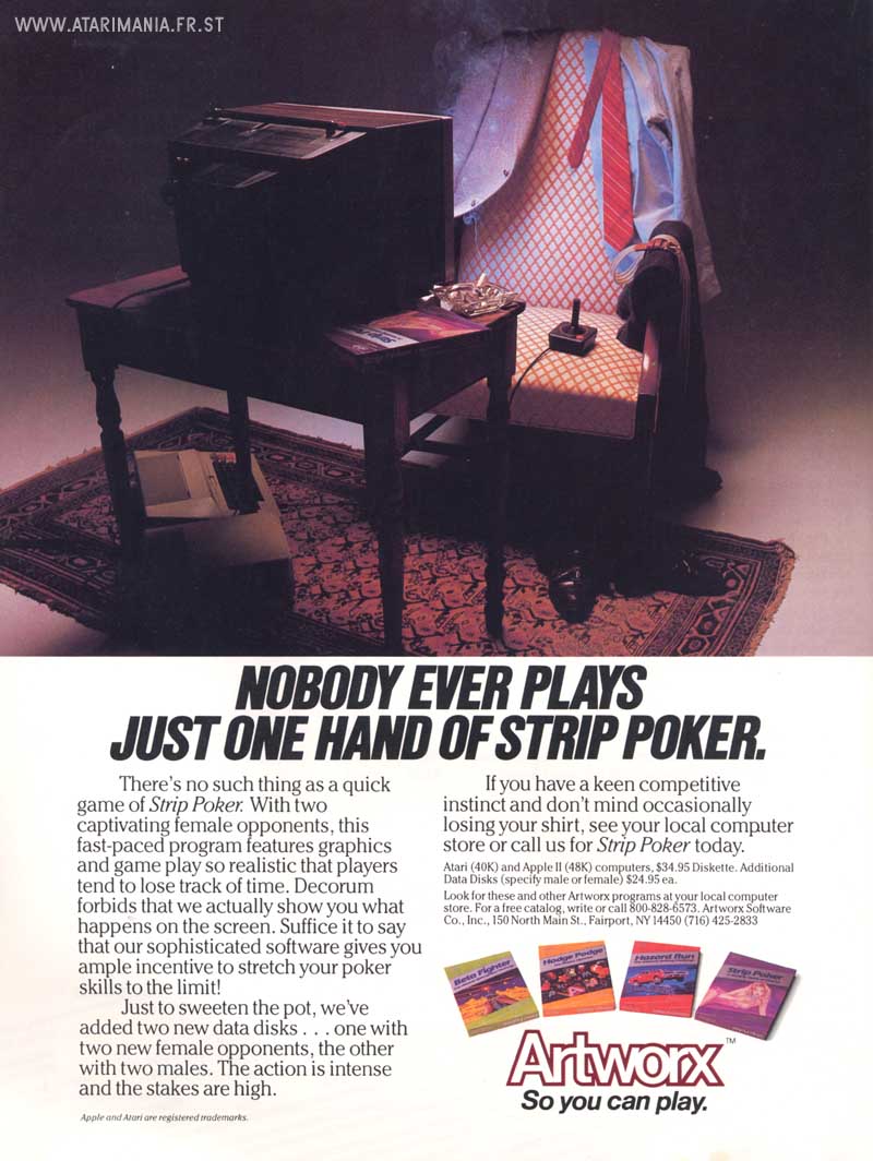 Nobody ever plays just one hand of Strip Poker. · 1983