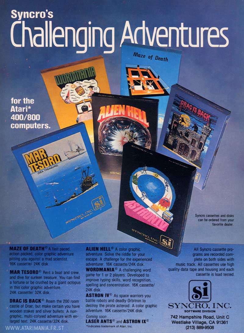 Syncro's Challenging Adventures · 1983