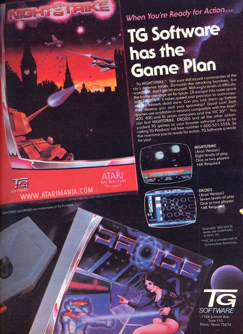 TG Software Has the Game Plan · 1983