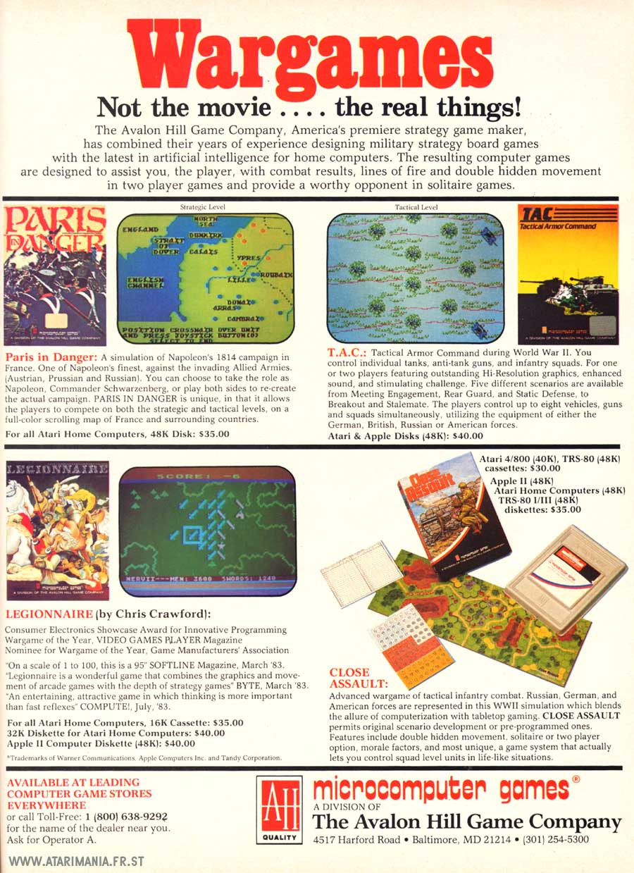 Wargames. Not the movie... the real thing! · 1983