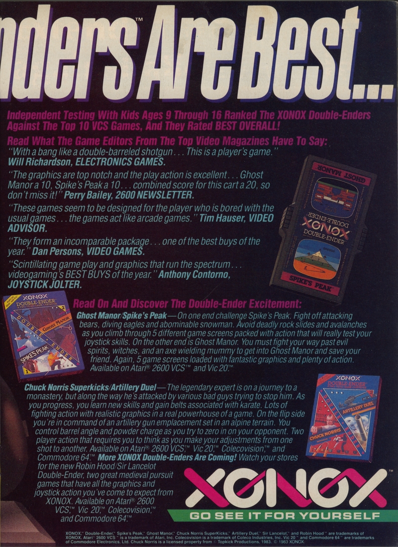 Spike's Peak - Ghost Manor / Chuck Norris Superkicks - Artillery Duel · page 2/2 · 1984