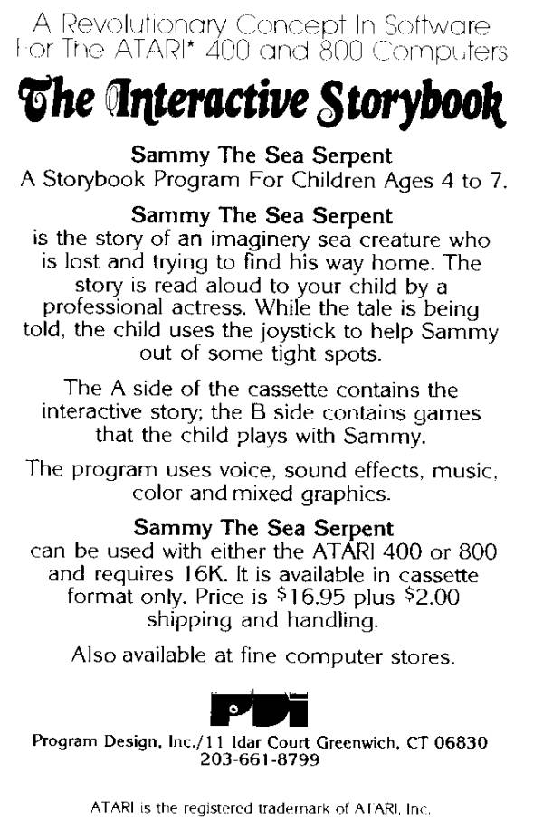 Sammy the Sea Serpent · 1981