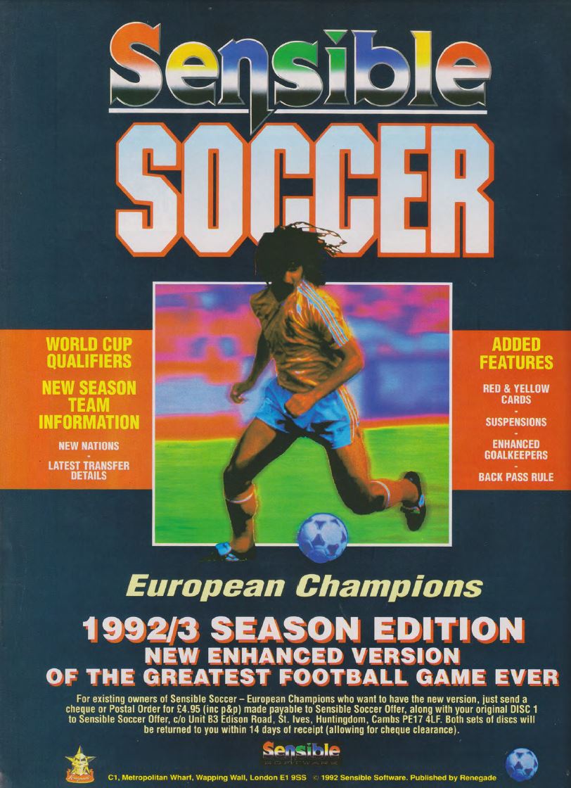 Sensible Soccer 1992/3 Season Edition