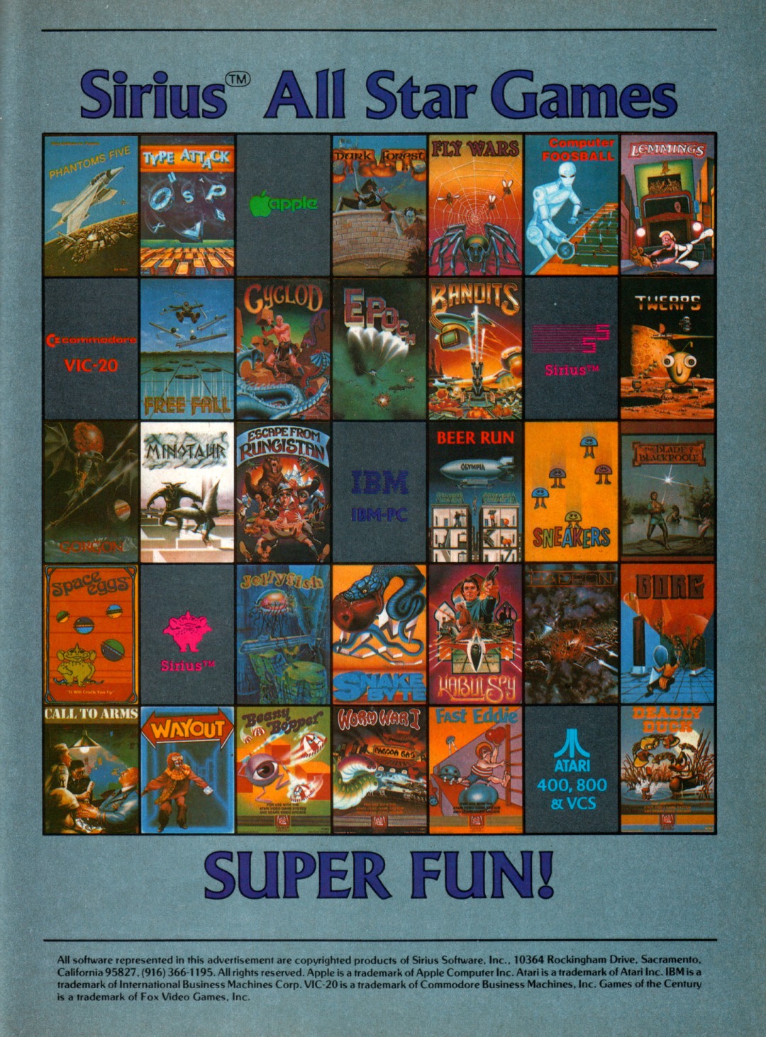 Sirius All Star Games. · 1983