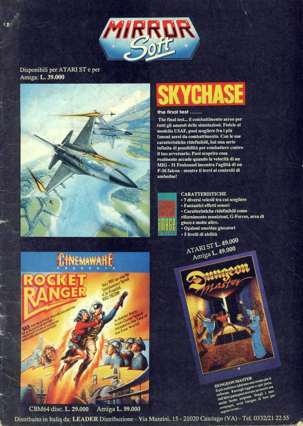 Skychase / Rocket Ranger / Dungeon Master