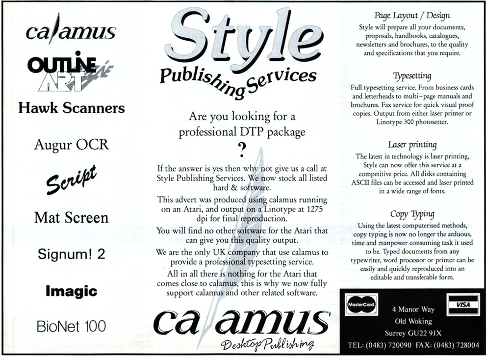 Style Publishing Services · 1990