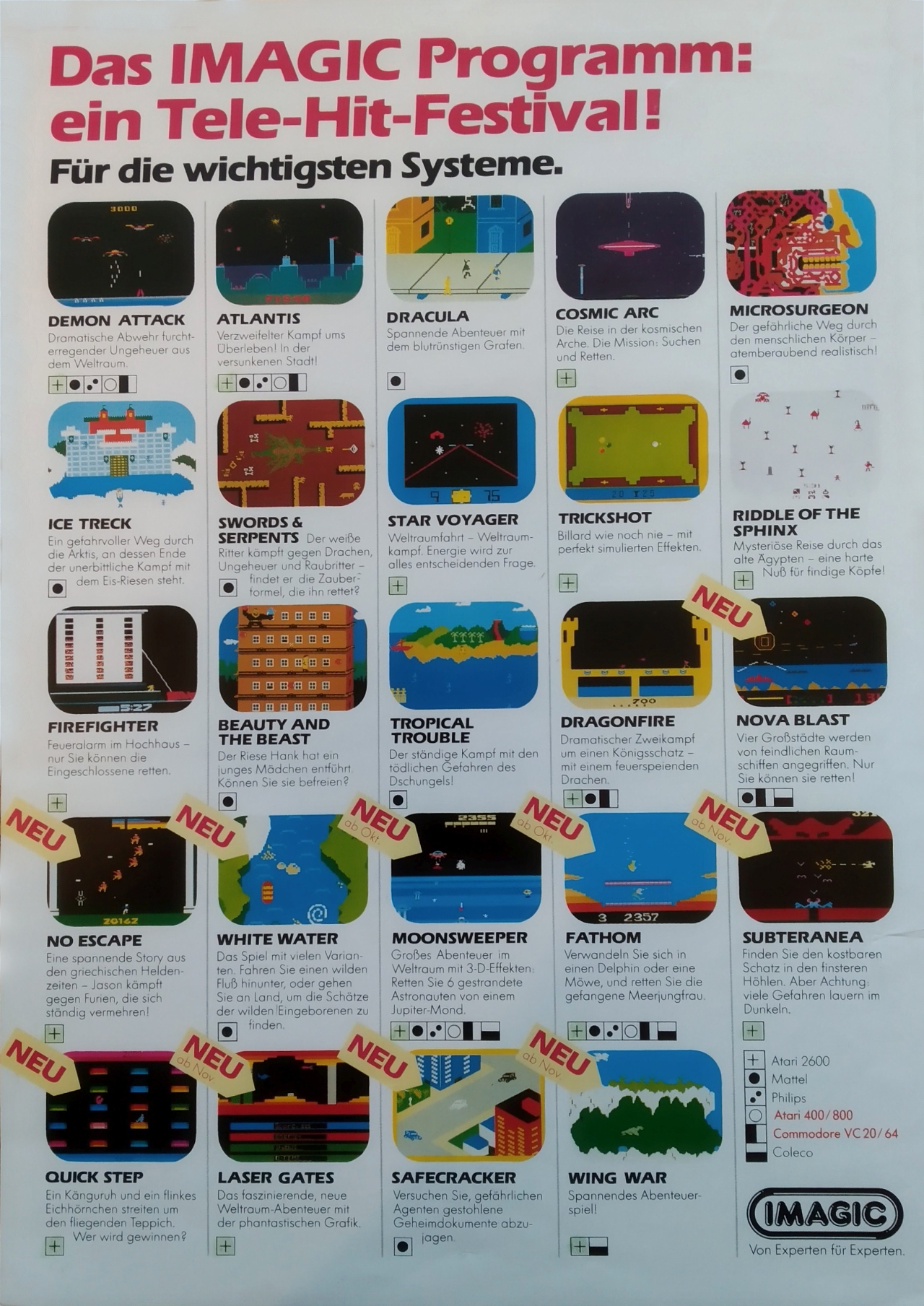 Das IMAGIC Programm: Ein Tele-Hit-Festival! · 1983