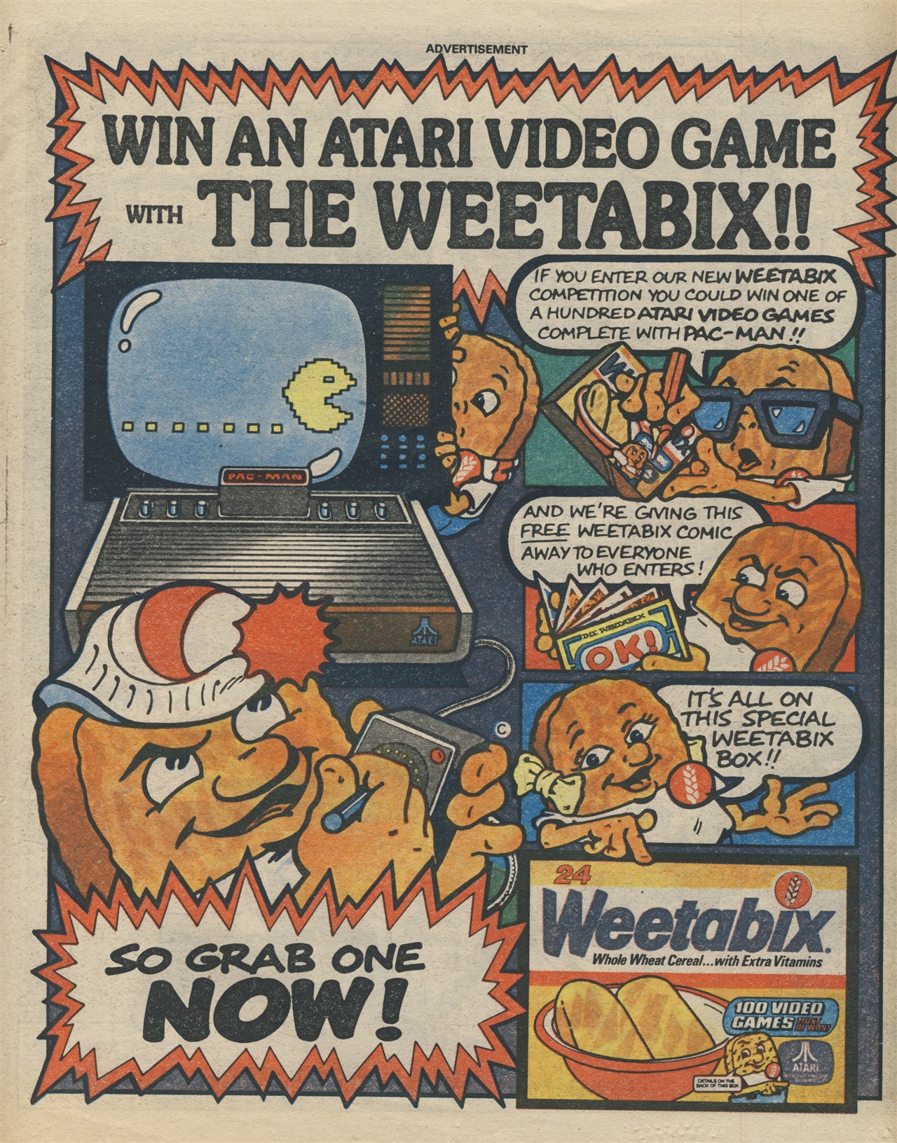 Win an Atari Video Game With The Weetabix!! · 1982