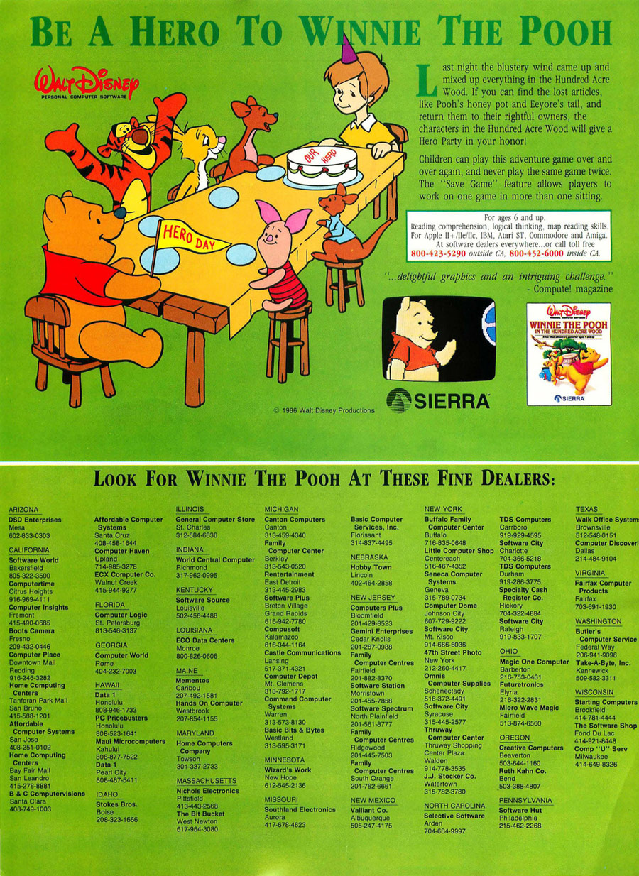 Winnie the Pooh · 1986