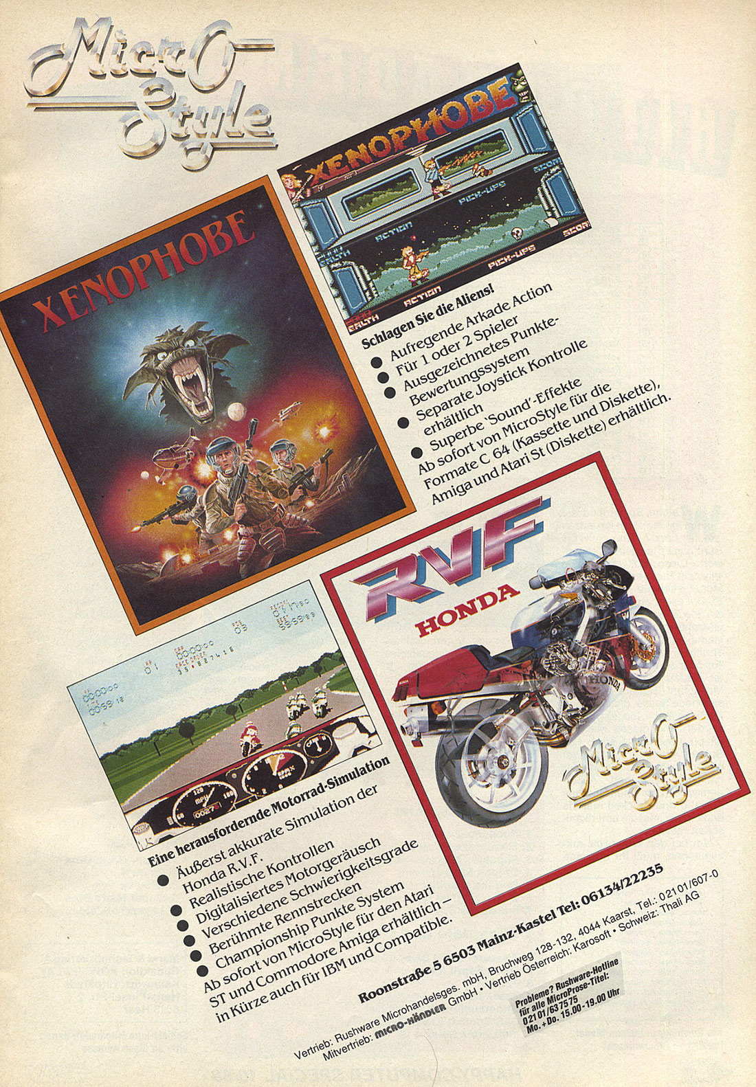 Xenophobe / RVF Honda · 1989
