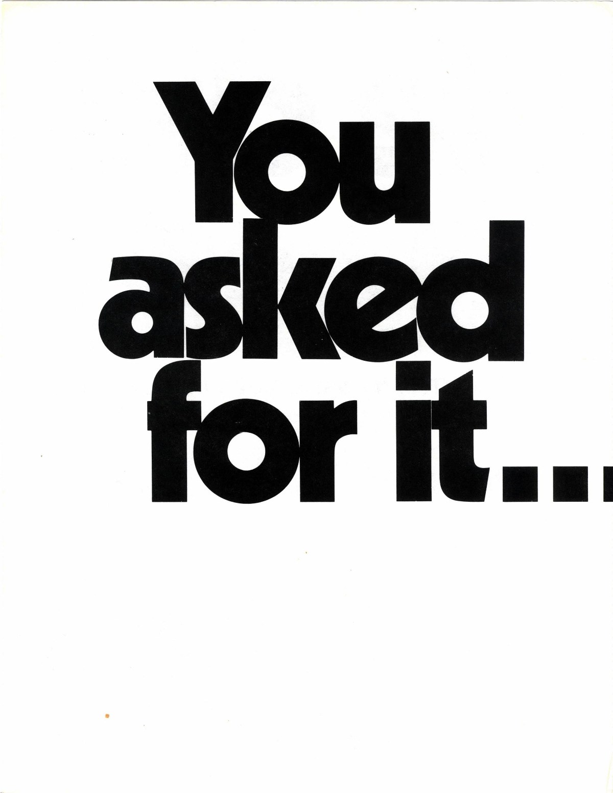 You Asked for It... We Did It! · page 1/4 · 1983