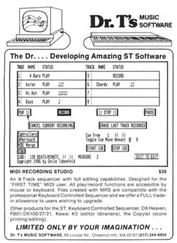 Dr. T's Music Software MIDI Recording Studio