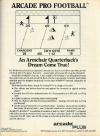 Arcade Pro Football Atari ad
