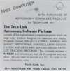 Astronomy Software Package Atari ad