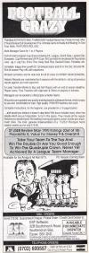 Football Crazy Atari ad