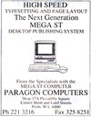 High Speed Typesetting and Page Layout, The Next Generation MEGA ST Desktop Publishing System