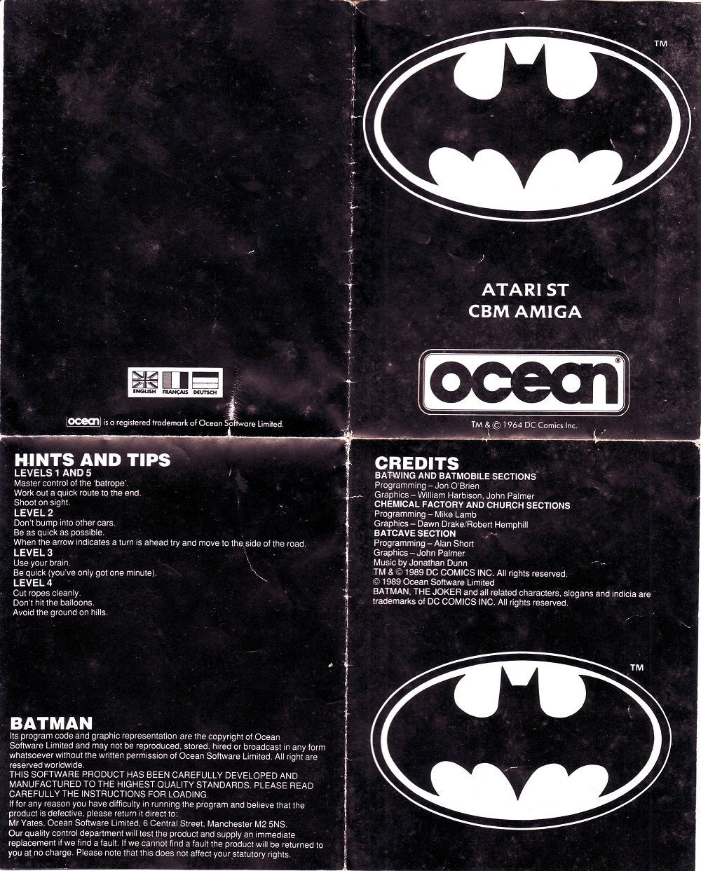 Instructions page 1